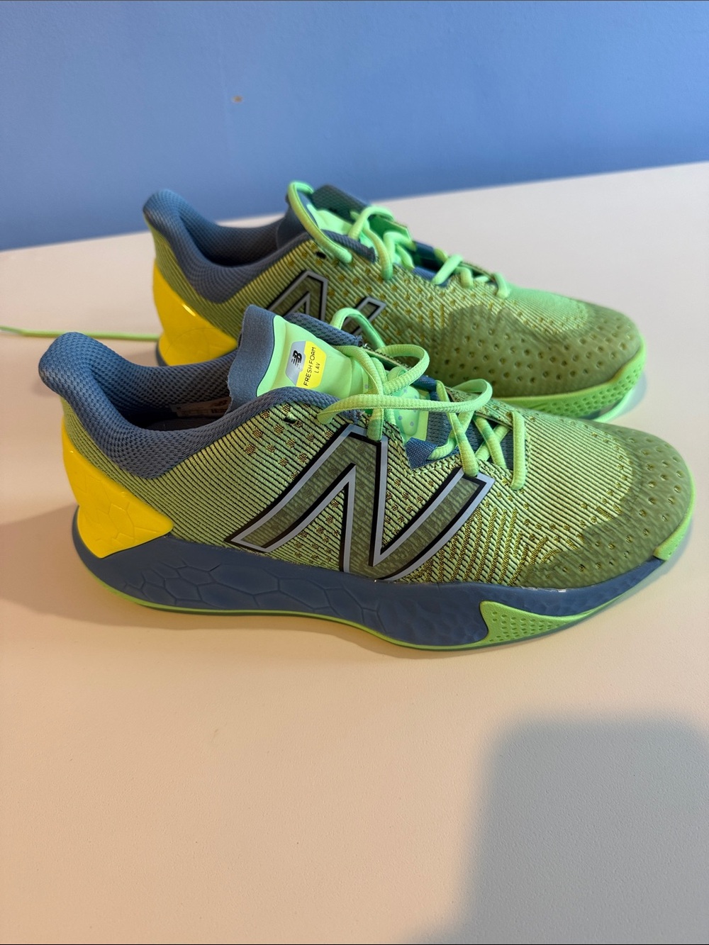 New Balance Women’s Fresh Foam Lav Lime Green And Yellow Athletic Sneakers 10